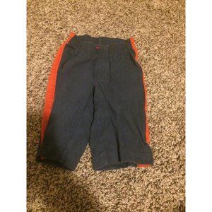 Tea Collection Athletic Pants Blue with Orange Stripe 3-6 Months 100% Cotton GUC